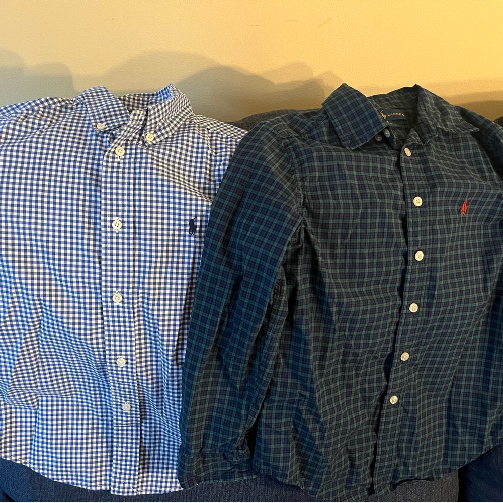 Lot of 4 Boys Ralph Lauren Button Up Shirts